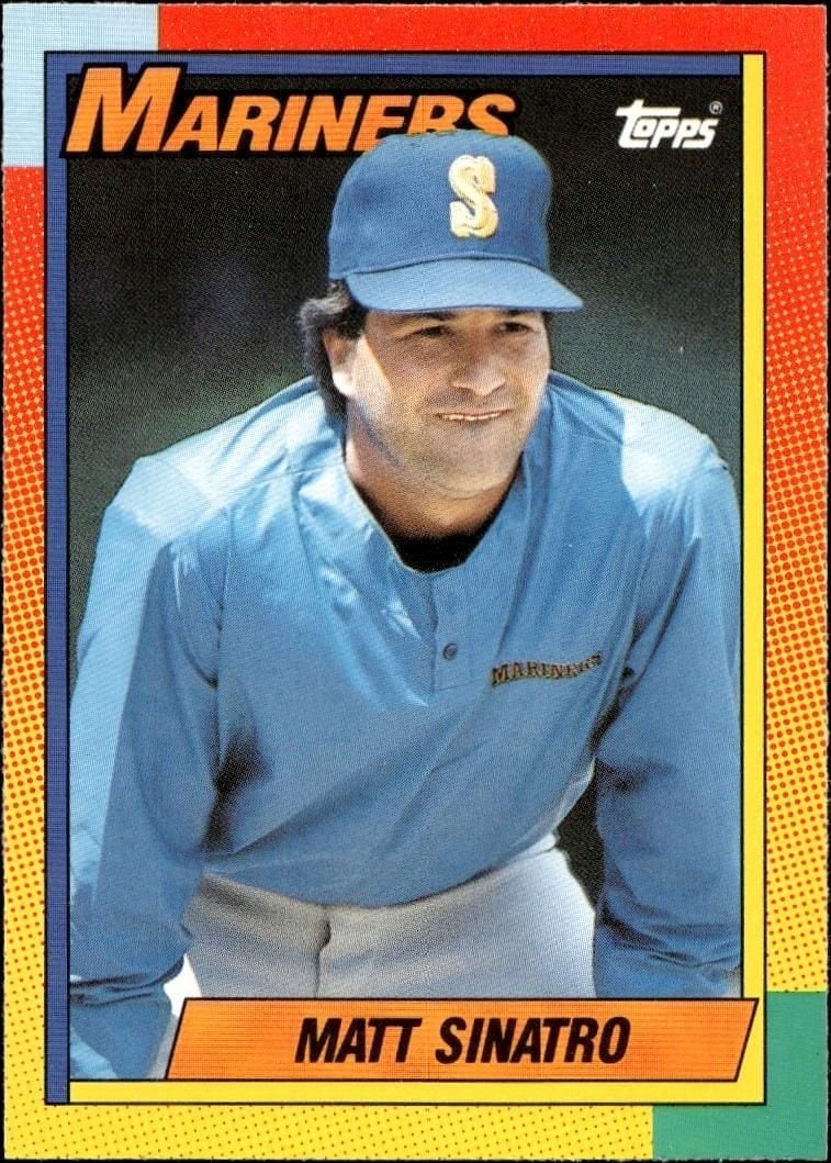 Matt Sinatro 1990 Topps Traded #115T Baseball Trading Card - Front 1990 Topps Traded Matt Sinatro #115T baseball trading card front