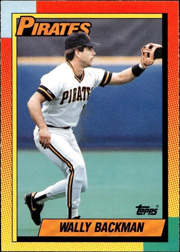 Wally Backman 1990 Topps Traded #5T Baseball Trading Card - Front 1990 Topps Traded Wally Backman #5T baseball trading card front