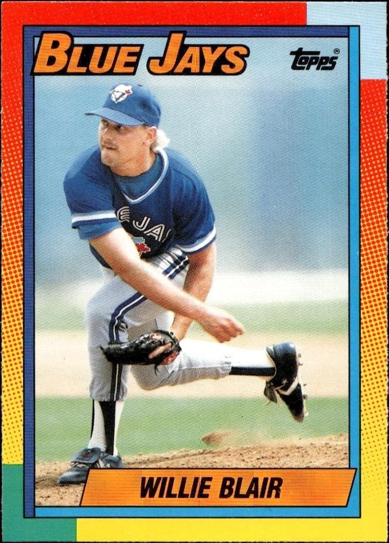Willie Blair 1990 Topps Traded #8T Baseball Trading Card - Front 1990 Topps Traded Willie Blair #8T baseball trading card front