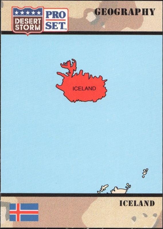 1991 Pro Set Desert Storm Iceland #23