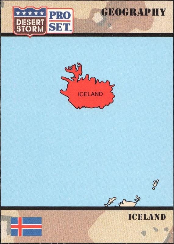 1991 Pro-Set Desert Storm Lceland #23 trading card