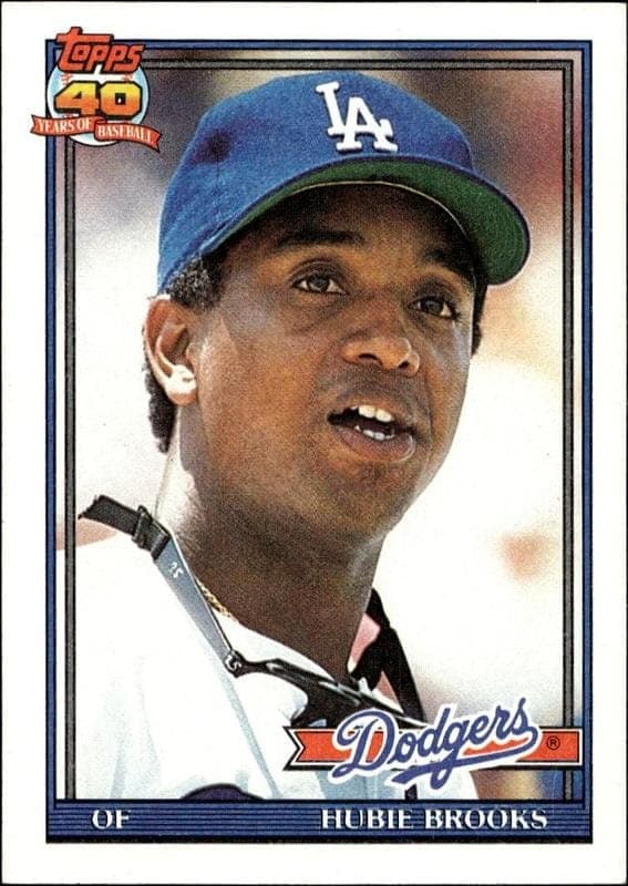 1991 Topps Hubie Brooks #115 trading card