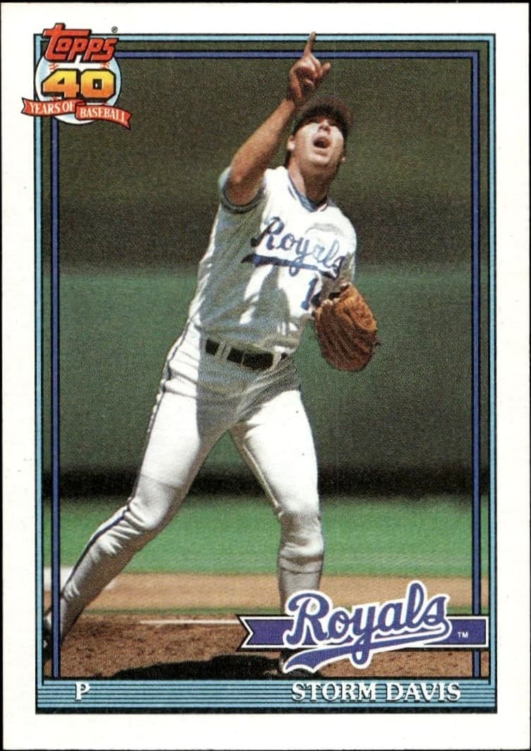 1991 Topps Storm Davis #22 trading card