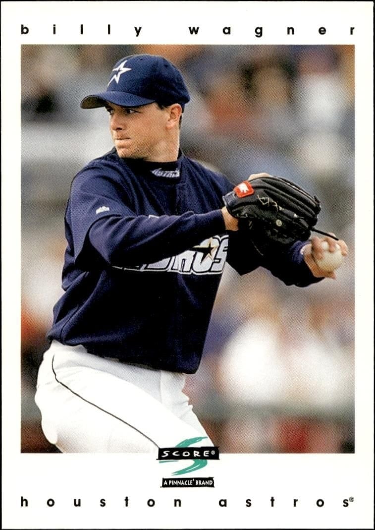 Billy Wagner 1997 Pinnacle Score #32 Baseball Trading Card - Front 1997 Pinnacle Score Billy Wagner #32 baseball trading card front