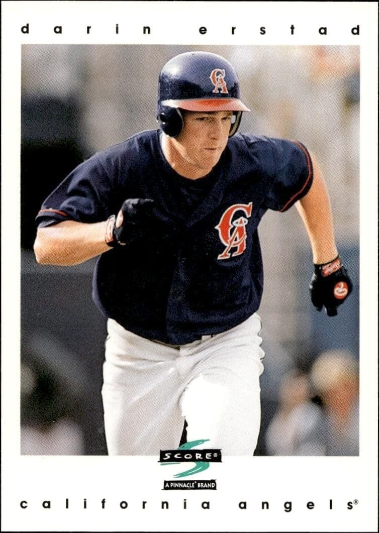 Darin Erstad 1997 Pinnacle Score #24 Baseball Trading Card - Front 1997 Pinnacle Score Darin Erstad #24 baseball trading card front
