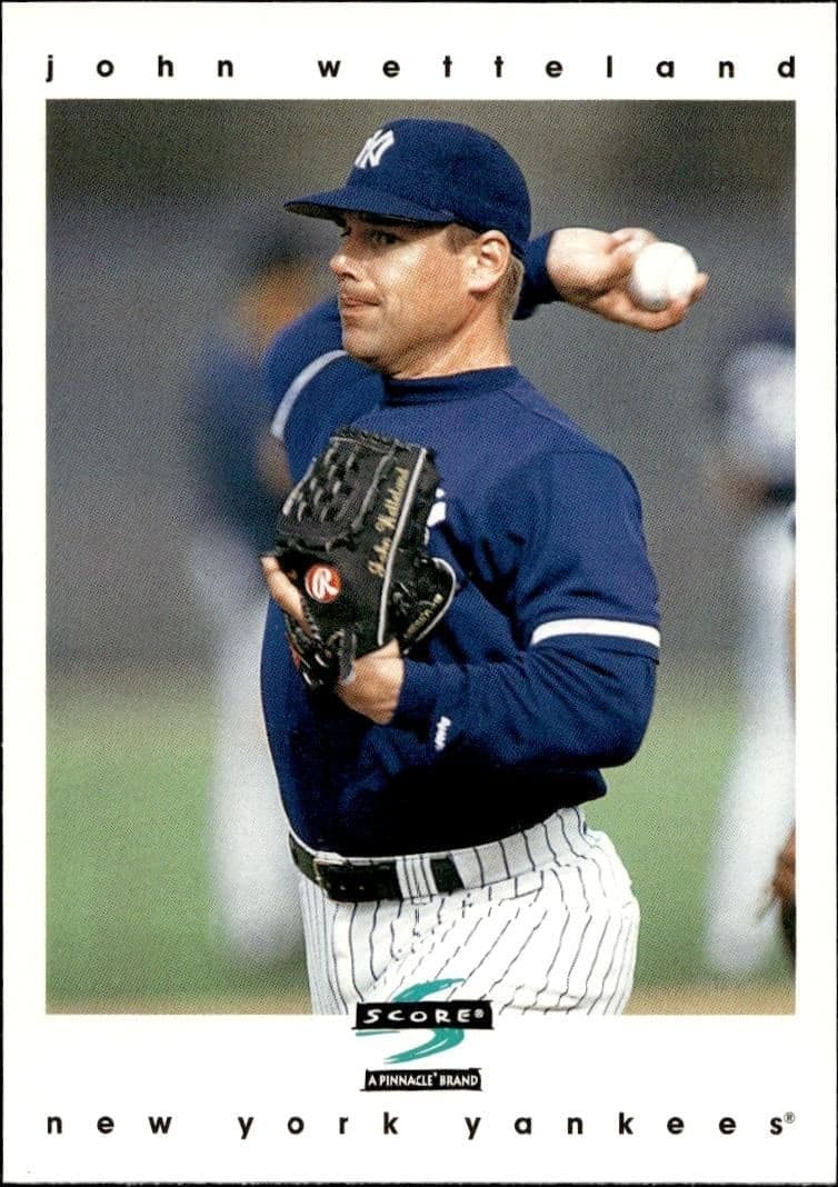 John Wetteland 1997 Pinnacle Score #8 Baseball Trading Card - Front 1997 Pinnacle Score John Wetteland #8 baseball trading card front