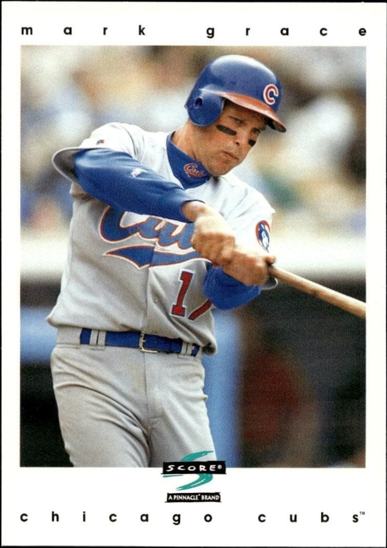 Mark Grace 1997 Pinnacle Score #179 Baseball Trading Card - Front 1997 Pinnacle Score Mark Grace #179 baseball trading card front