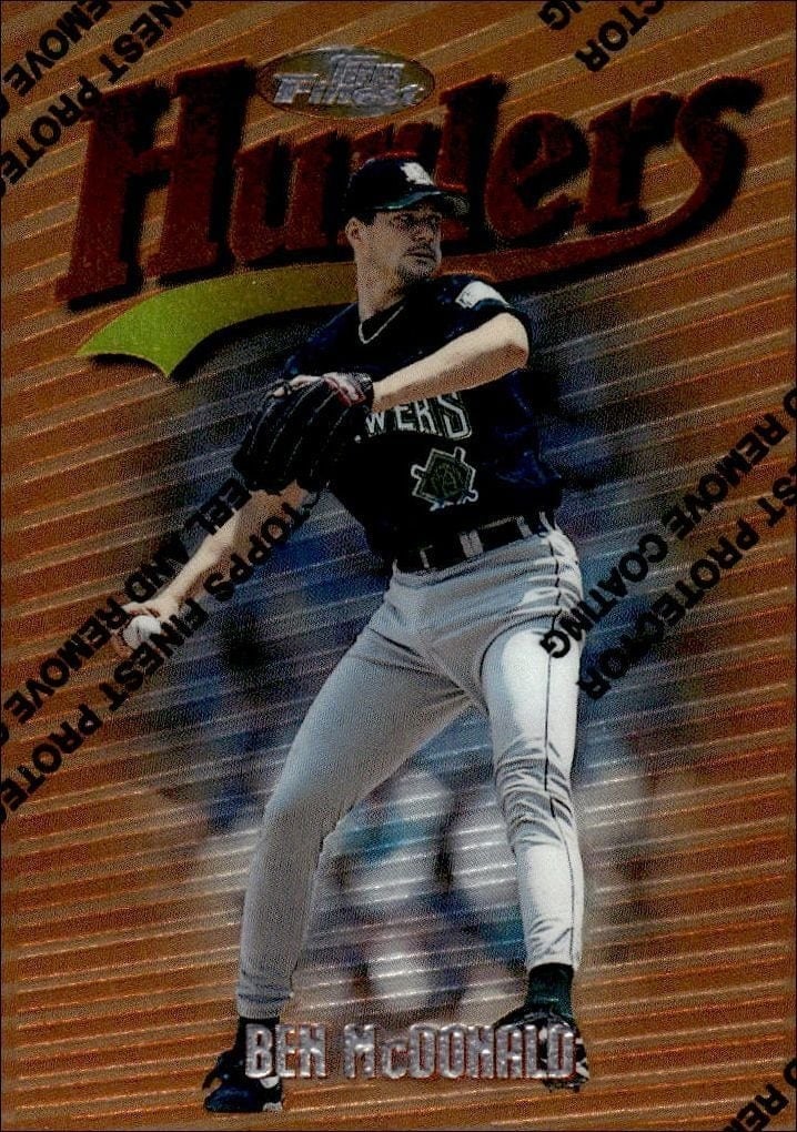 Ben McDonald 1997 Topps Finest #96 Baseball Trading Card - Front 1997 Topps Finest Ben McDonald #96 baseball trading card front