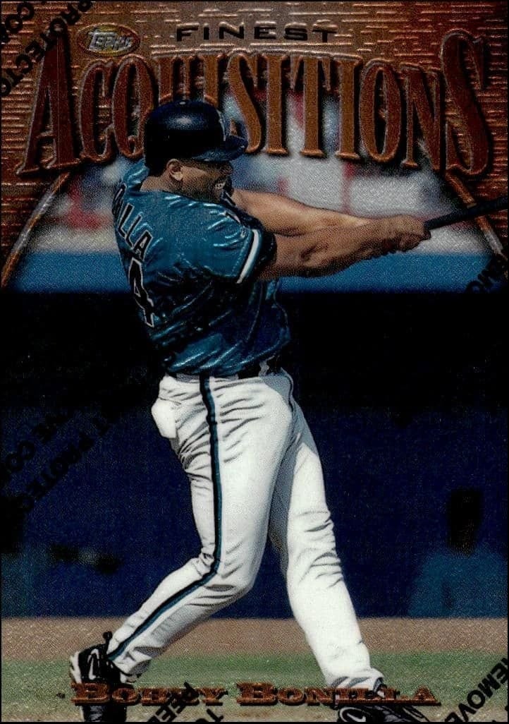 Bobby Bonilla 1997 Topps Finest #199 Baseball Trading Card - Front 1997 Topps Finest Bobby Bonilla #199 baseball trading card front