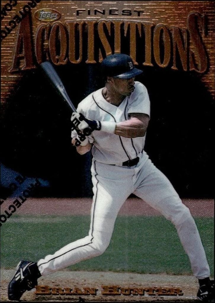 Brian Hunter 1997 Topps Finest #194 Baseball Trading Card - Front 1997 Topps Finest Brian Hunter #194 baseball trading card front