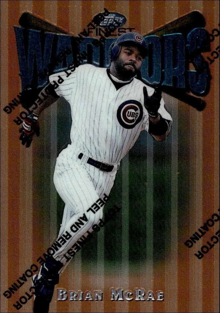 Brian McRae 1997 Topps Finest #26 Baseball Trading Card - Front 1997 Topps Finest Brian McRae #26 baseball trading card front
