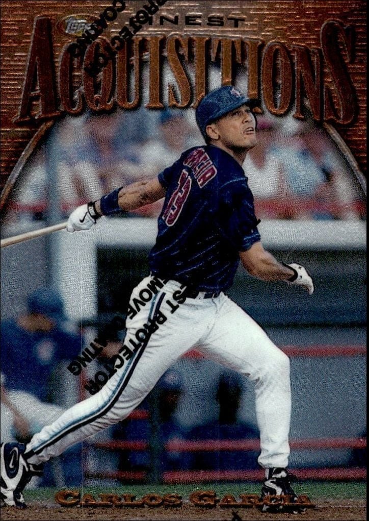 Carlos Garcia 1997 Topps Finest #217 Baseball Trading Card - Front 1997 Topps Finest Carlos Garcia #217 baseball trading card front