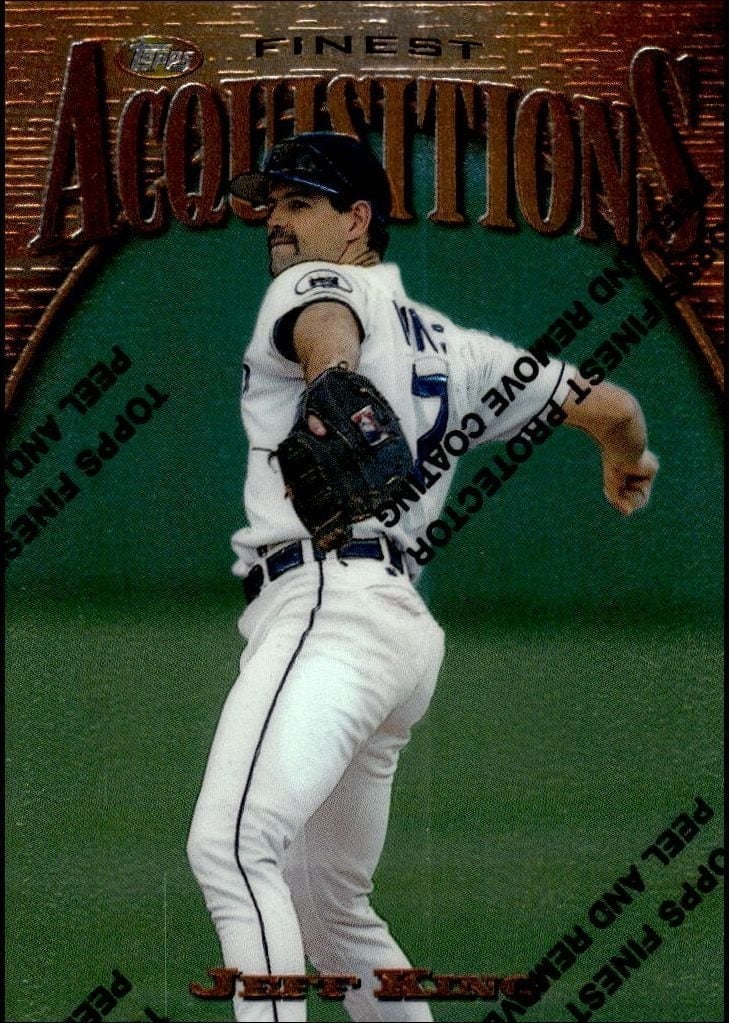 Jeff King 1997 Topps Finest #244 Baseball Trading Card - Front 1997 Topps Finest Jeff King #244 baseball trading card front
