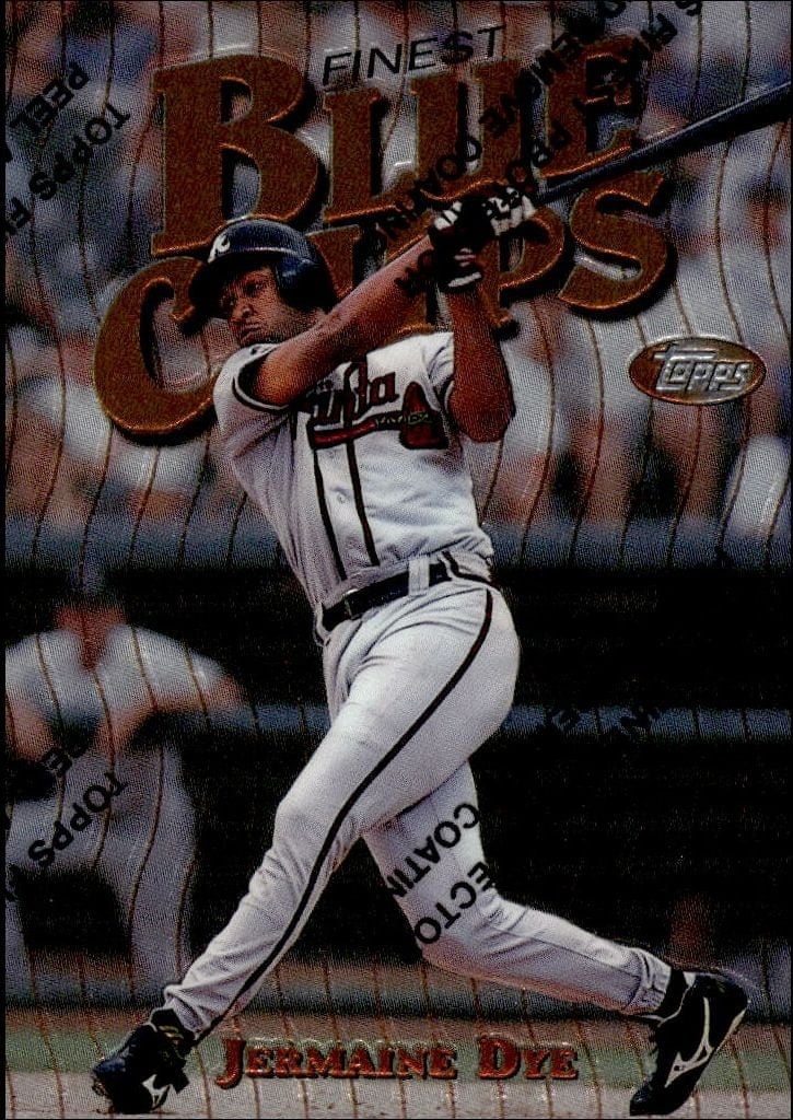 Jermaine Dye 1997 Topps Finest #16 Baseball Trading Card - Front 1997 Topps Finest Jermaine Dye #16 baseball trading card front
