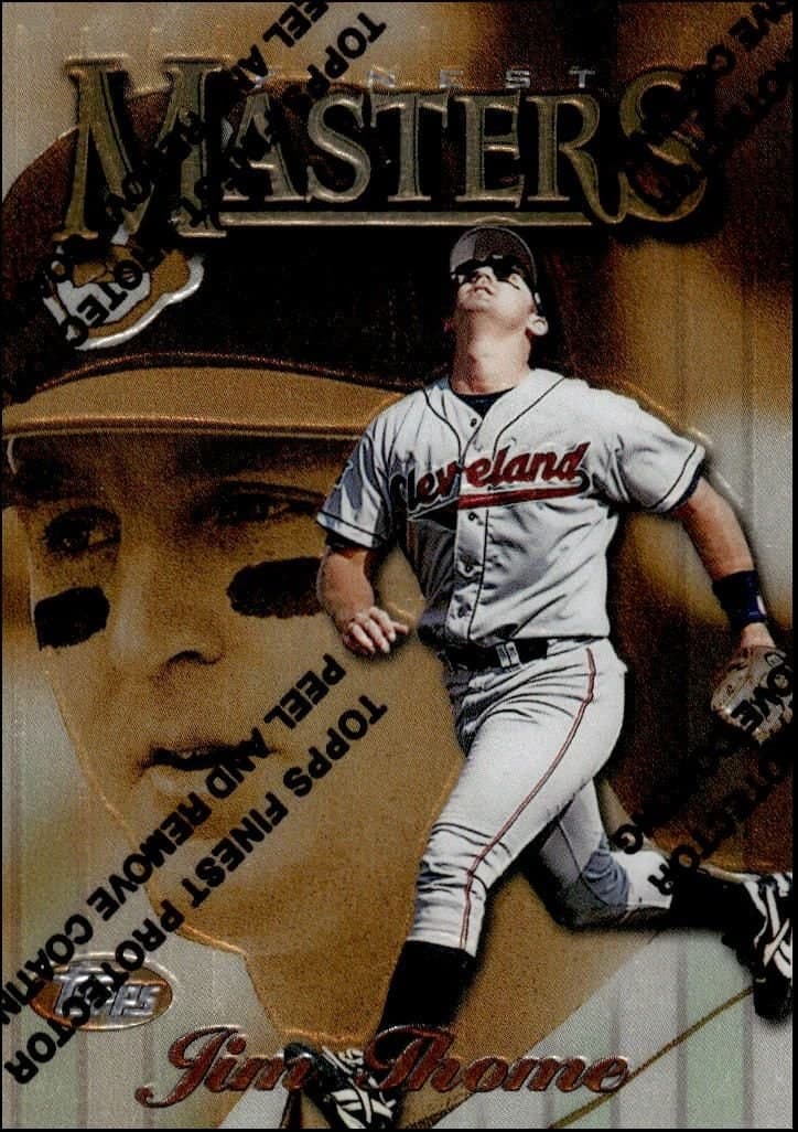 Jim Thome 1997 Topps Finest #190 Baseball Trading Card - Front 1997 Topps Finest Jim Thome #190 baseball trading card front