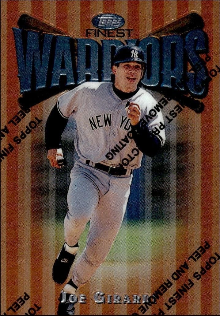 Joe Girardi 1997 Topps Finest #86 Baseball Trading Card - Front 1997 Topps Finest Joe Girardi #86 baseball trading card front