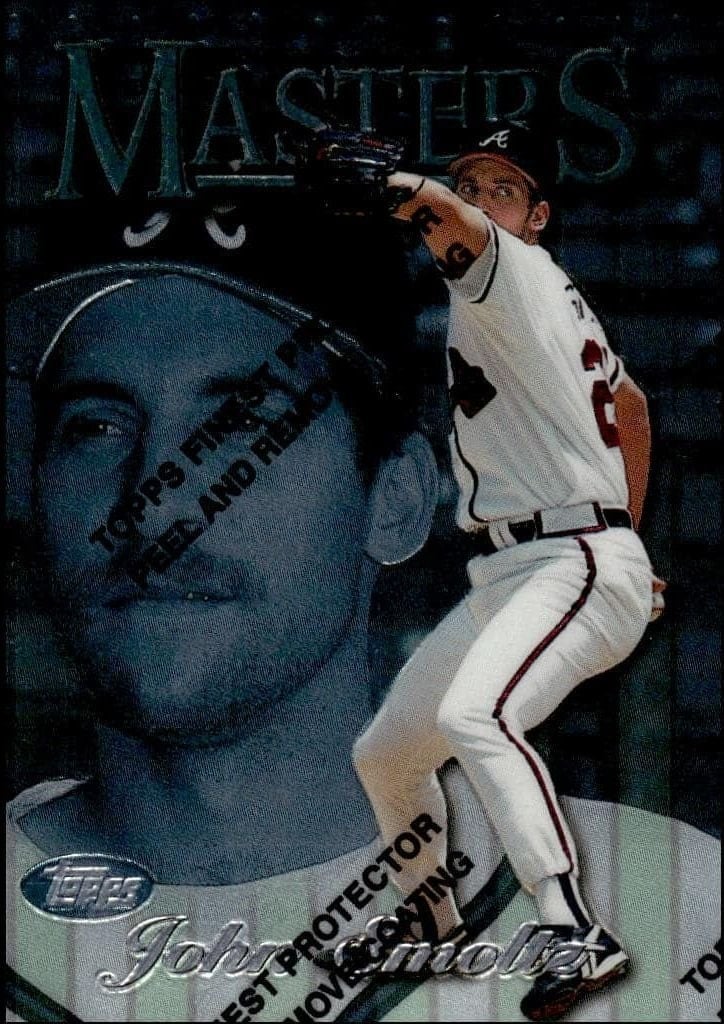 John Smoltz 1997 Topps Finest #136 Baseball Trading Card - Front 1997 Topps Finest John Smoltz #136 baseball trading card front
