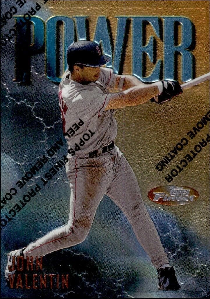 John Valentin 1997 Topps Finest #251 Baseball Trading Card - Front 1997 Topps Finest John Valentin #251 baseball trading card front