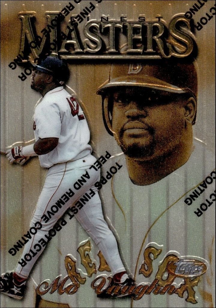 Mo Vaughn 1997 Topps Finest #202 Baseball Trading Card - Front 1997 Topps Finest Mo Vaughn #202 baseball trading card front