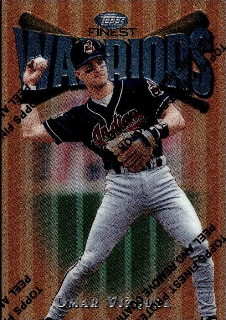 Omar Vizquel 1997 Topps Finest #78 Baseball Trading Card - Front 1997 Topps Finest Omar Vizquel #78 baseball trading card front