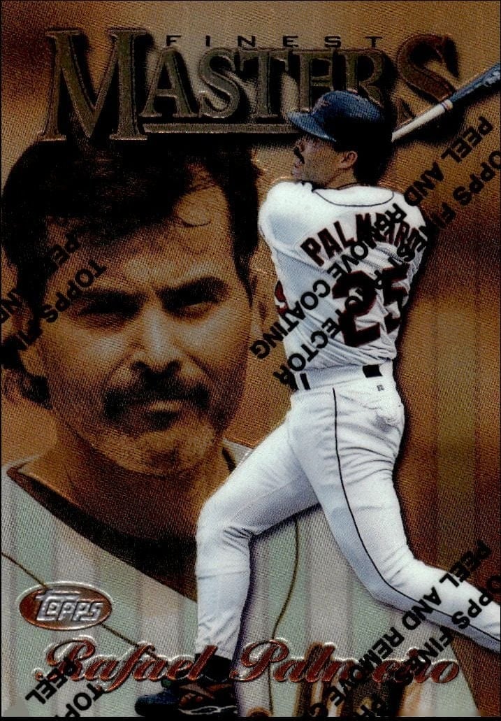 Rafael Palmeriro 1997 Topps Finest #60 Baseball Trading Card - Front 1997 Topps Finest Rafael Palmeriro #60 baseball trading card front