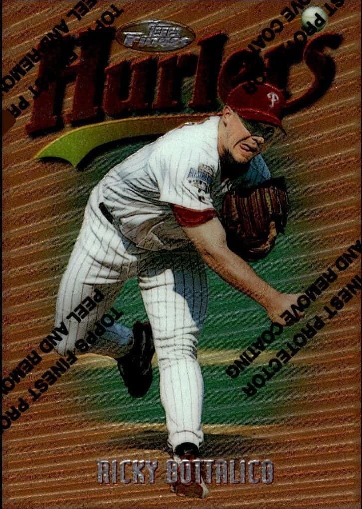 Ricky Bottalico 1997 Topps Finest #77 Baseball Trading Card - Front 1997 Topps Finest Ricky Bottalico #77 baseball trading card front