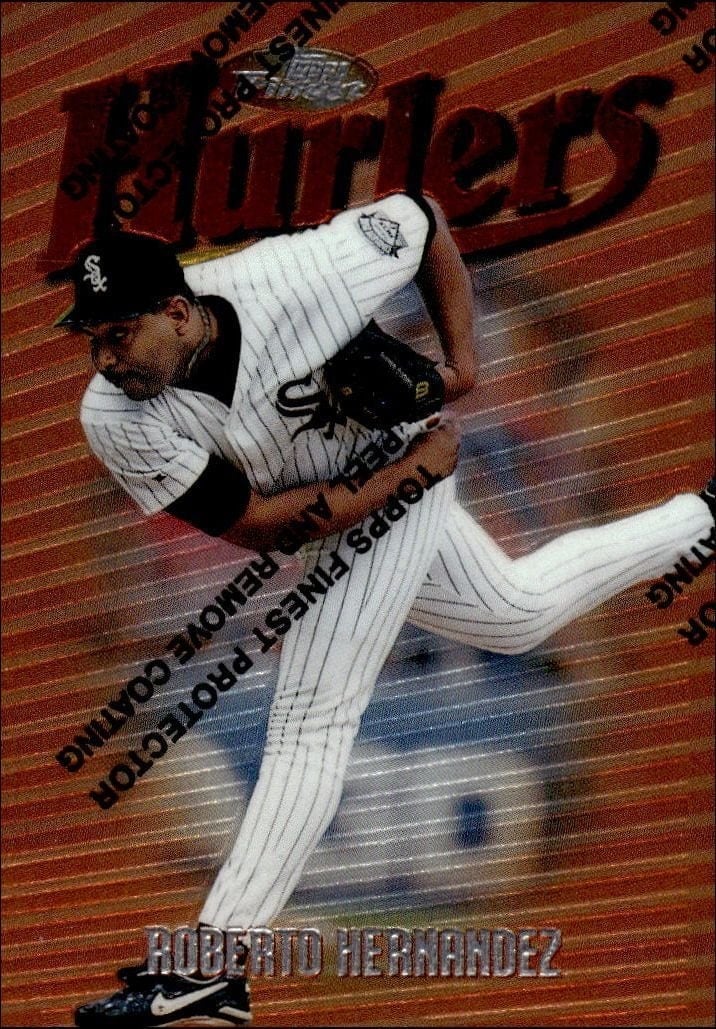 Roberto Hernandez 1997 Topps Finest #19 Baseball Trading Card - Front 1997 Topps Finest Roberto Hernandez #19 baseball trading card front