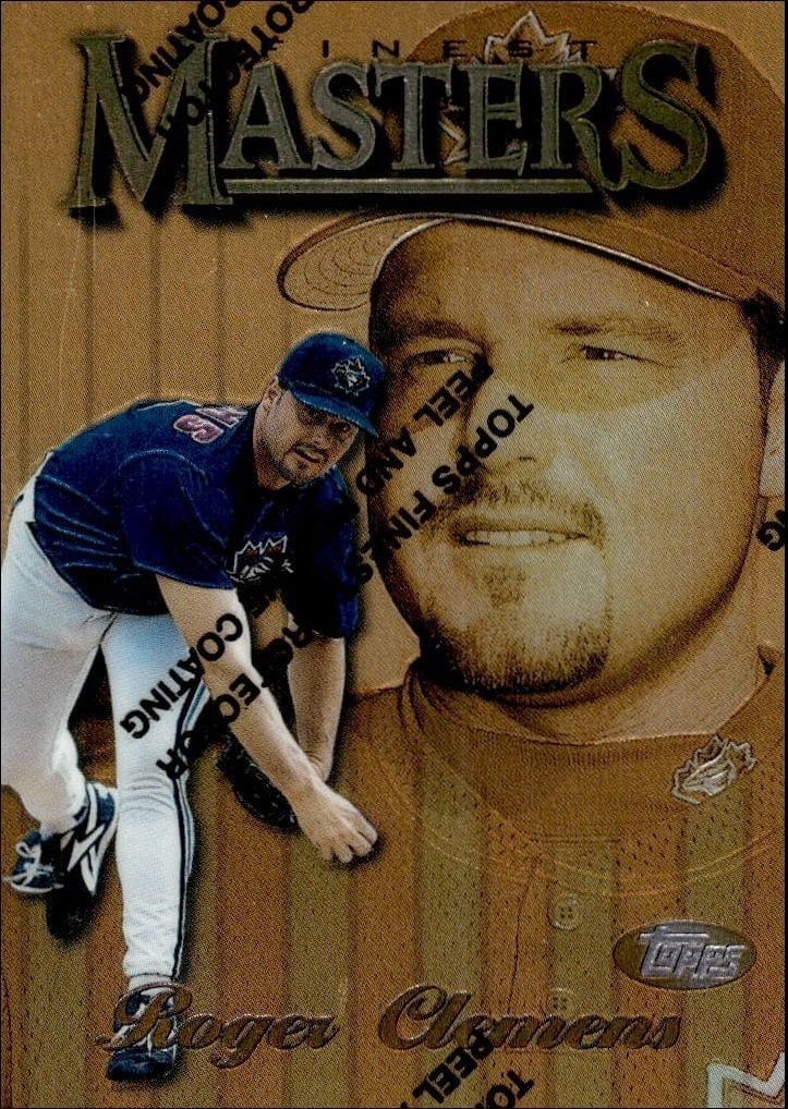 Roger Clemens 1997 Topps Finest #233 Baseball Trading Card - Front 1997 Topps Finest Roger Clemens #233 baseball trading card front