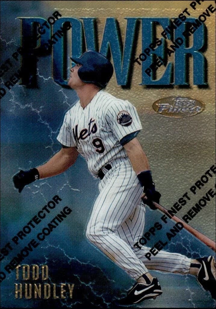 Todd Hundley 1997 Topps Finest #171 Baseball Trading Card - Front 1997 Topps Finest Todd Hundley #171 baseball trading card front
