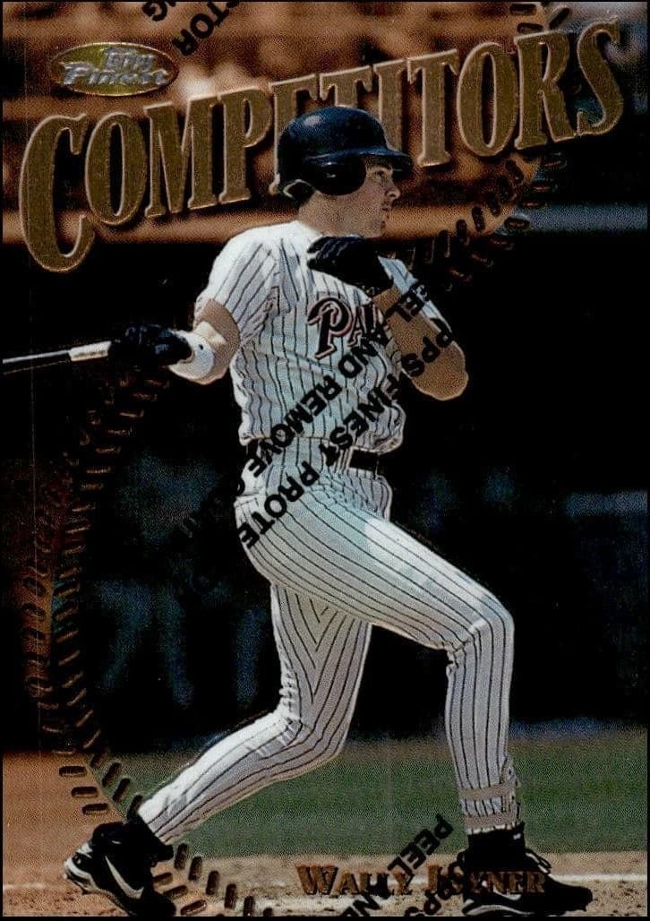 Wally Joyner 1997 Topps Finest #201 Baseball Trading Card - Front 1997 Topps Finest Wally Joyner #201 baseball trading card front