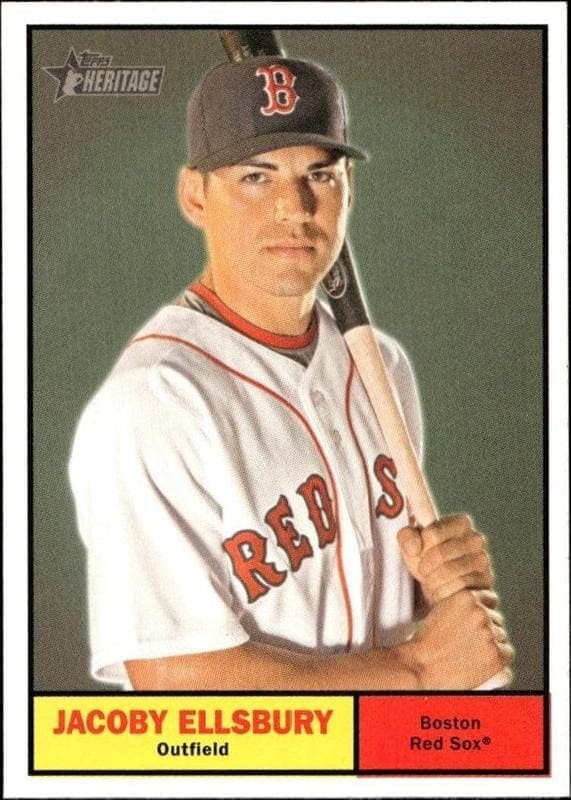 2010 Topps Heritage Jacoby Ellsbury #128 trading card