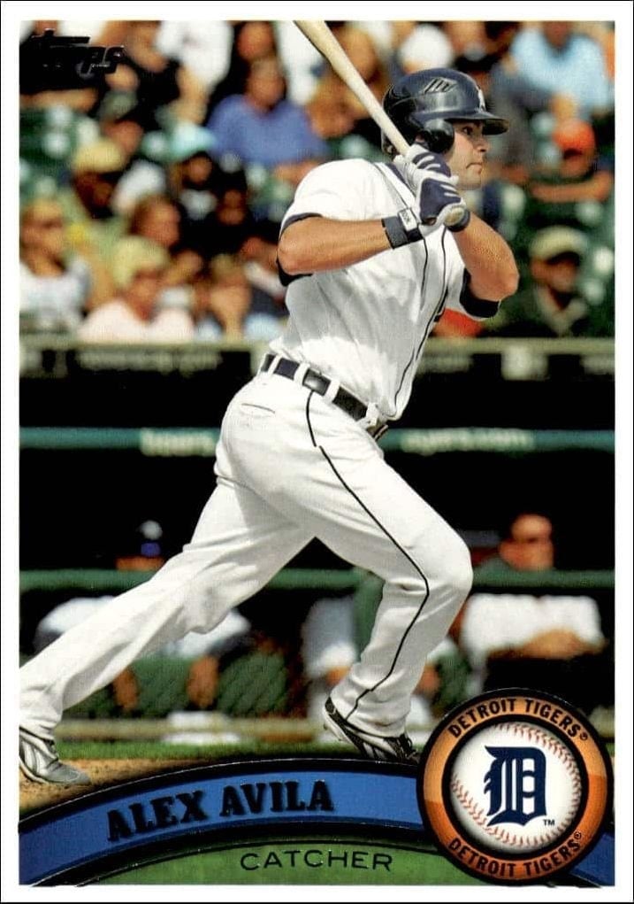 Alex Avila 2011 Topps Series 2 #497 Baseball Trading Card - Front 2011 Topps Series 2 Alex Avila #497 baseball trading card front