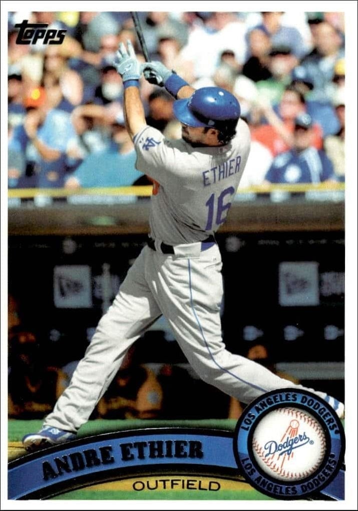 Andre Ethier 2011 Topps #240 Baseball Trading Card - Front 2011 Topps Andre Ethier #240 baseball trading card front