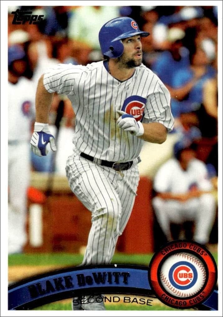 Blake DeWitt 2011 Topps Series 2 #628 Baseball Trading Card - Front 2011 Topps Series 2 Blake DeWitt #628 baseball trading card front