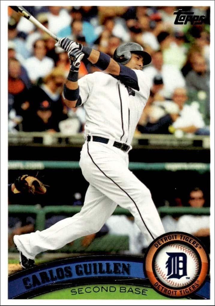 Carlos Guillen 2011 Topps Series 2 #331 Baseball Trading Card - Front 2011 Topps Series 2 Carlos Guillen #331 baseball trading card front