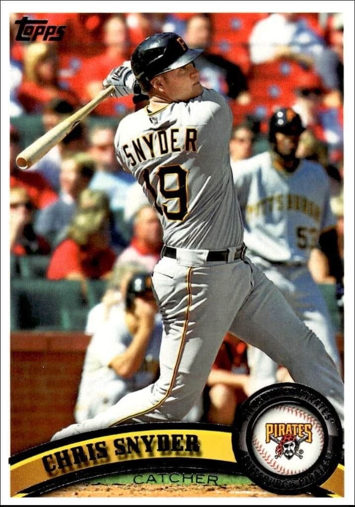 Chris Snyder 2011 Topps Series 2 #487 Baseball Trading Card - Front 2011 Topps Series 2 Chris Snyder #487 baseball trading card front