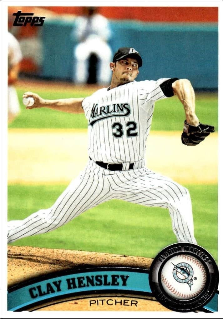 Clay Hensley 2011 Topps #167 Baseball Trading Card - Front 2011 Topps Clay Hensley #167 baseball trading card front