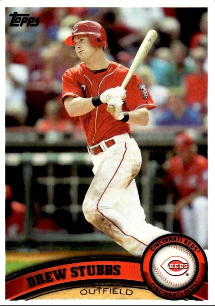 Drew Stubbs 2011 Topps Series 2 #349 Baseball Trading Card - Front 2011 Topps Series 2 Drew Stubbs #349 baseball trading card front