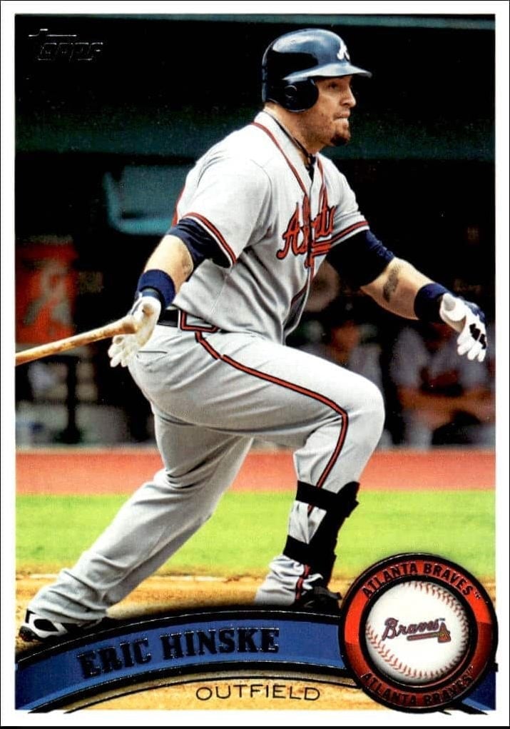 Eric Hinske 2011 Topps Series 2 #482 Baseball Trading Card - Front 2011 Topps Series 2 Eric Hinske #482 baseball trading card front