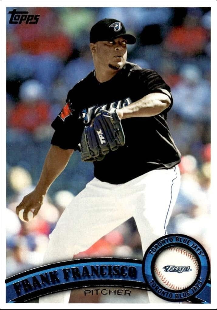 Frank Francisco 2011 Topps Series 2 #459 Baseball Trading Card - Front 2011 Topps Series 2 Frank Francisco #459 baseball trading card front