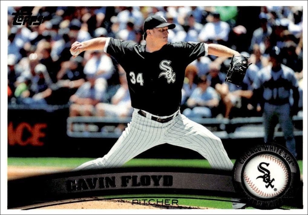 Gavin Floyd 2011 Topps Series 2 #496 Baseball Trading Card - Front 2011 Topps Series 2 Gavin Floyd #496 baseball trading card front