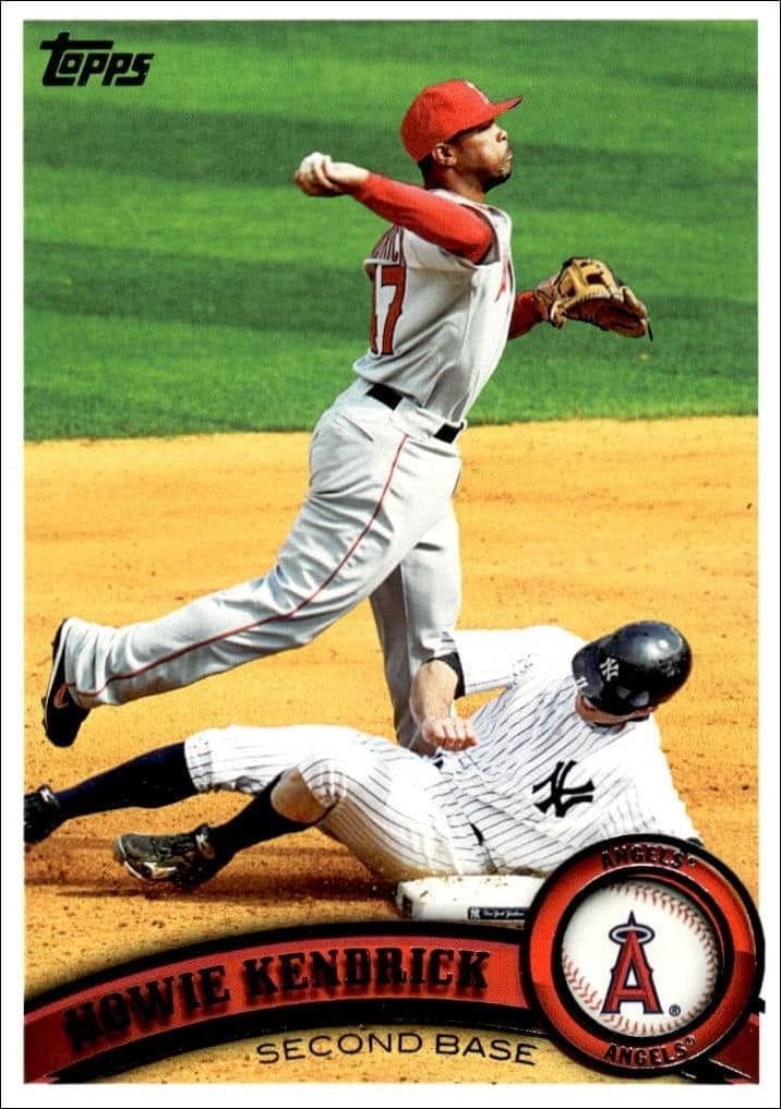Howie Kendrick 2011 Topps #118 Baseball Trading Card - Front 2011 Topps Howie Kendrick #118 baseball trading card front