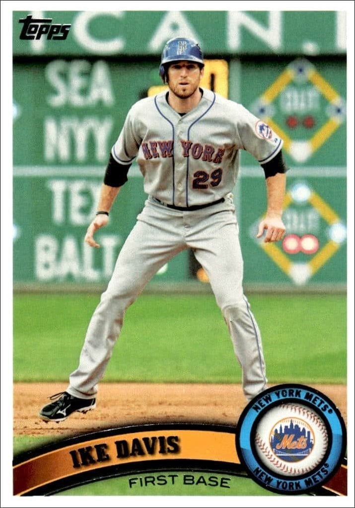 Ike Davis 2011 Topps #290 Baseball Trading Card - Front 2011 Topps Ike Davis #290 baseball trading card front