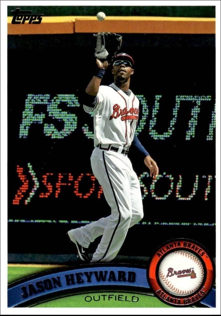 Jason Heyward 2011 Topps Series 2 #510 Baseball Trading Card - Front 2011 Topps Series 2 Jason Heyward #510 baseball trading card front