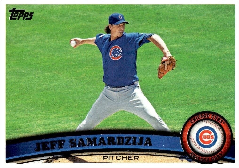 Jeff Samardzija 2011 Topps Series 2 #564 Baseball Trading Card - Front 2011 Topps Series 2 Jeff Samardzija #564 baseball trading card front
