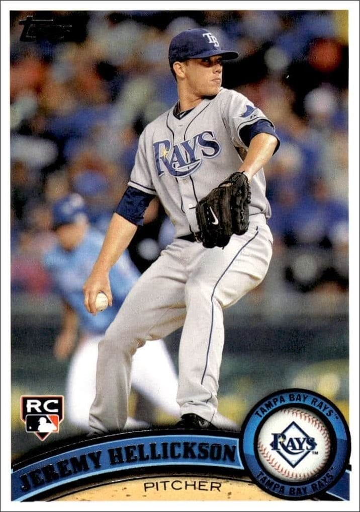 Jeremy Hellickson 2011 Topps #165 Baseball Trading Card - Front 2011 Topps Jeremy Hellickson #165 baseball trading card front