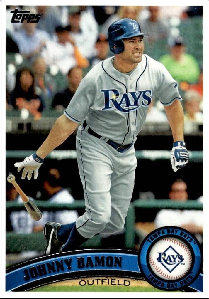 Johnny Damon 2011 Topps Series 2 #466 Baseball Trading Card - Front 2011 Topps Series 2 Johnny Damon #466 baseball trading card front