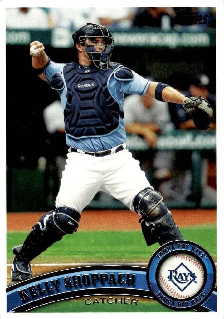 Kelly Shoppach 2011 Topps Series 2 #514 Baseball Trading Card - Front 2011 Topps Series 2 Kelly Shoppach #514 baseball trading card front