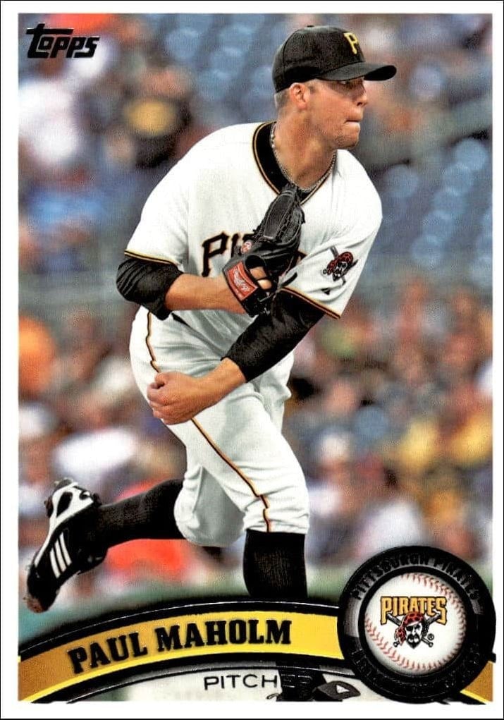 Paul Maholm 2011 Topps #180 Baseball Trading Card - Front 2011 Topps Paul Maholm #180 baseball trading card front