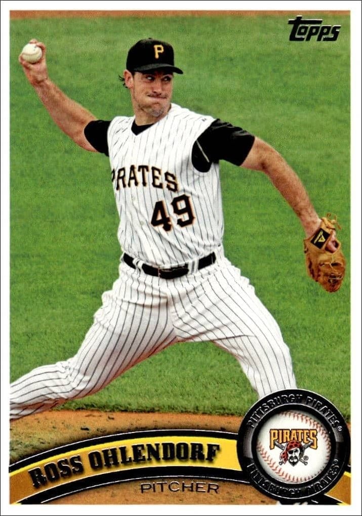 Ross Ohlendorf 2011 Topps Series 2 #616 Baseball Trading Card - Front 2011 Topps Series 2 Ross Ohlendorf #616 baseball trading card front